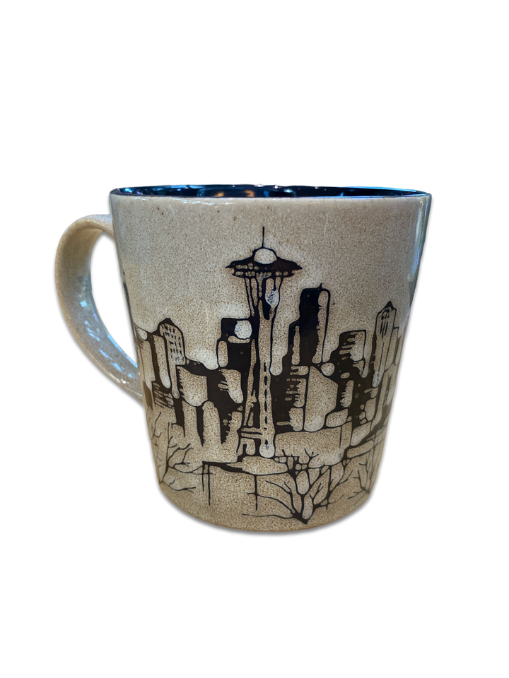 Hand Painted Seattle Skyline Mug