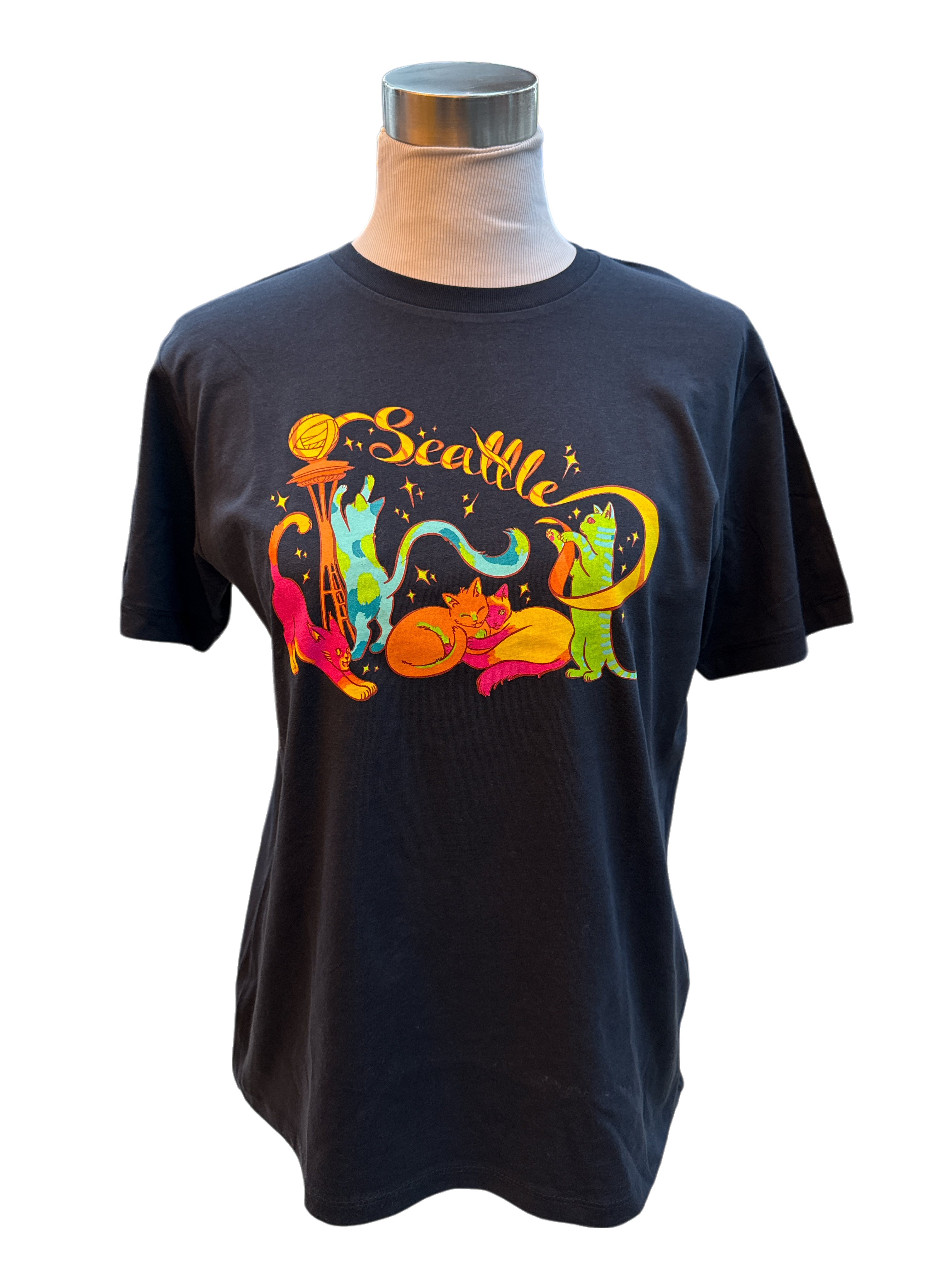 T-shirt Blanc Space Needle – Taille L, Occasion En Très Bon état, Motif Space Needle Seattle