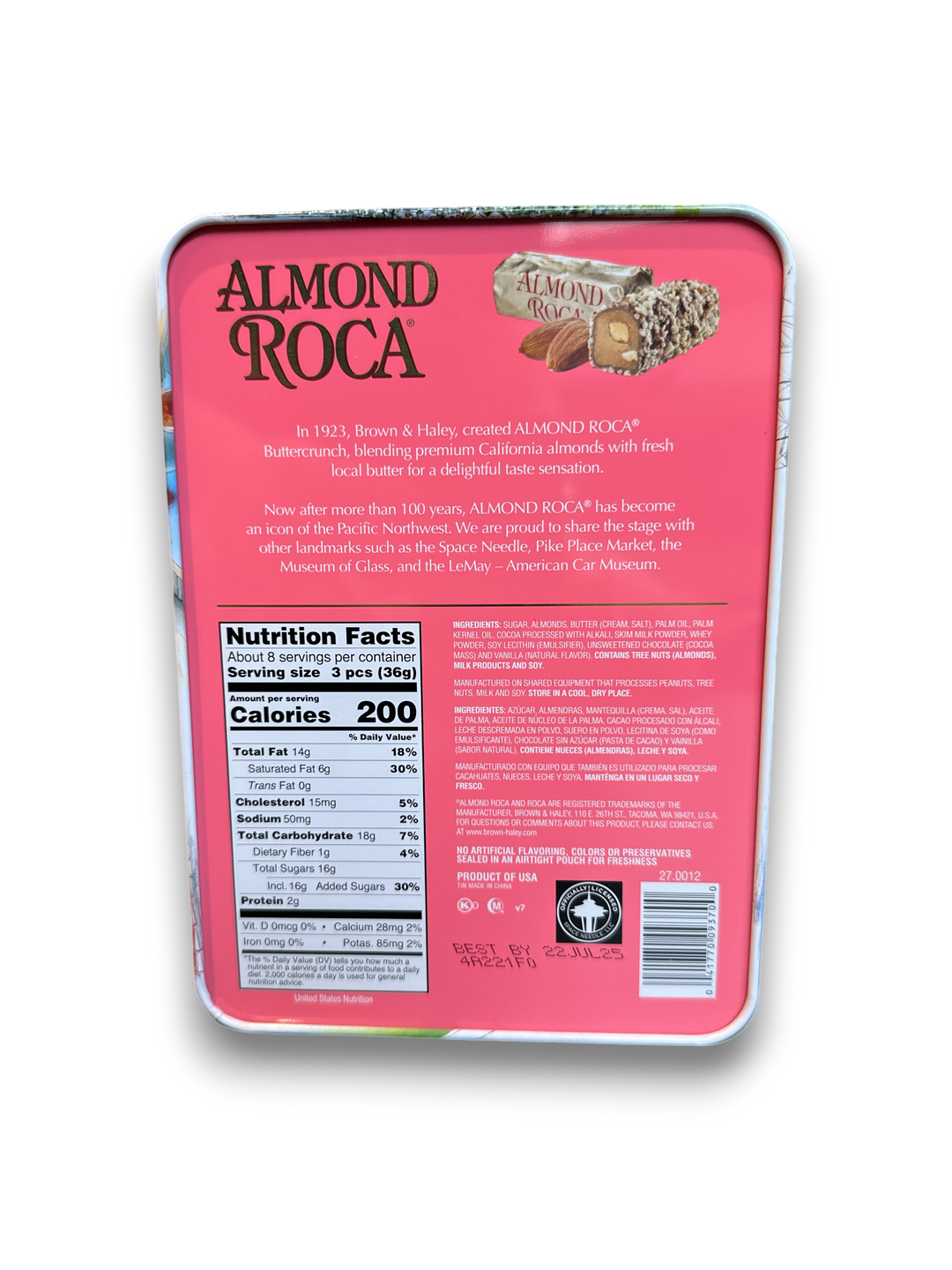 Almond Roca Seattle Tin 10oz