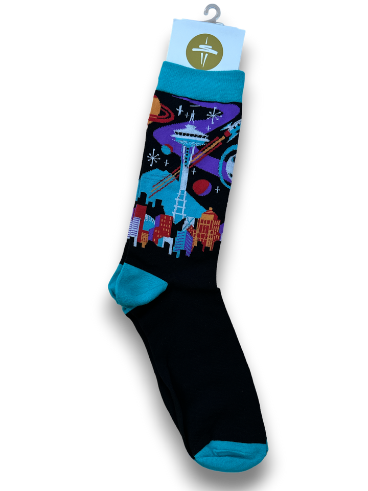 Cosmic Space Needle Socks