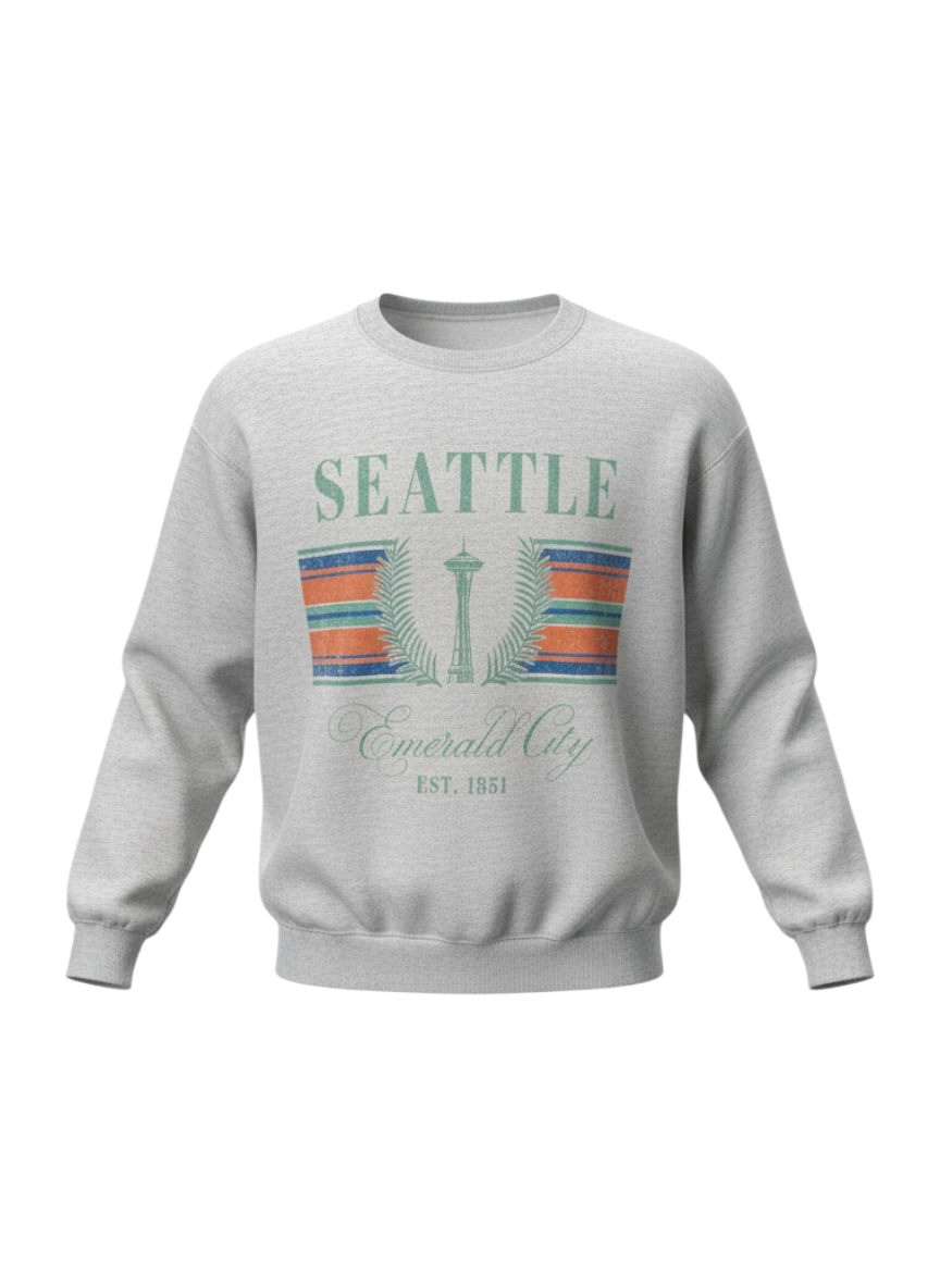 Seattle Emerald City Crew Neck Sweatshirt