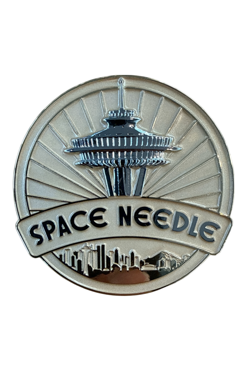 Space Needle 3D Silver & Gold Magnet