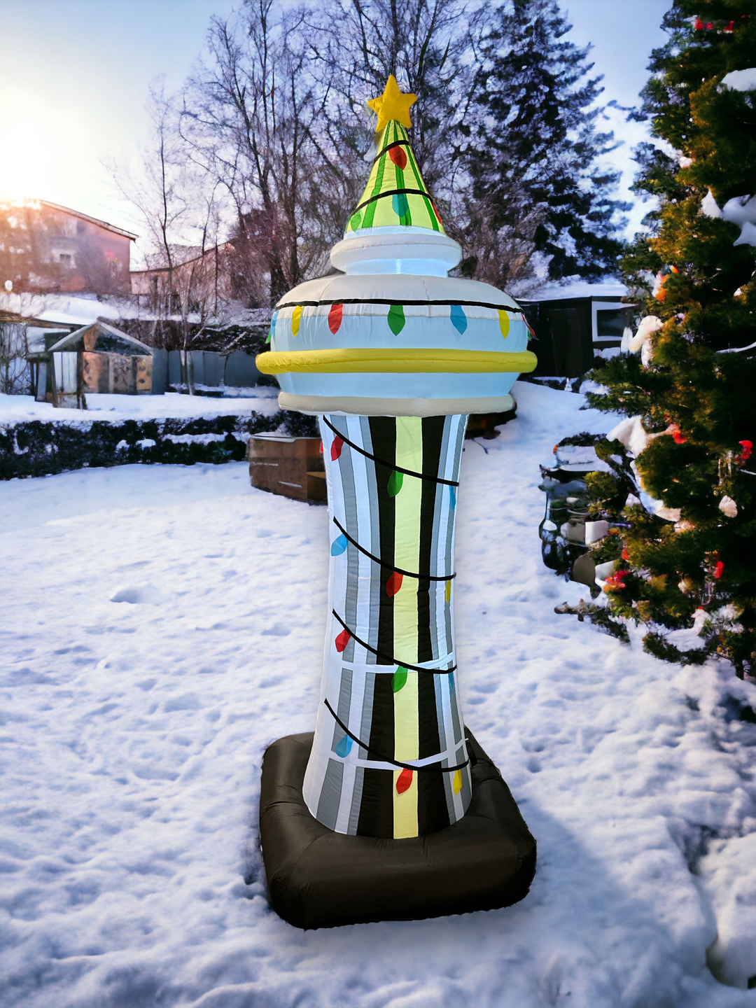 8' Inflatable Holiday Space Needle