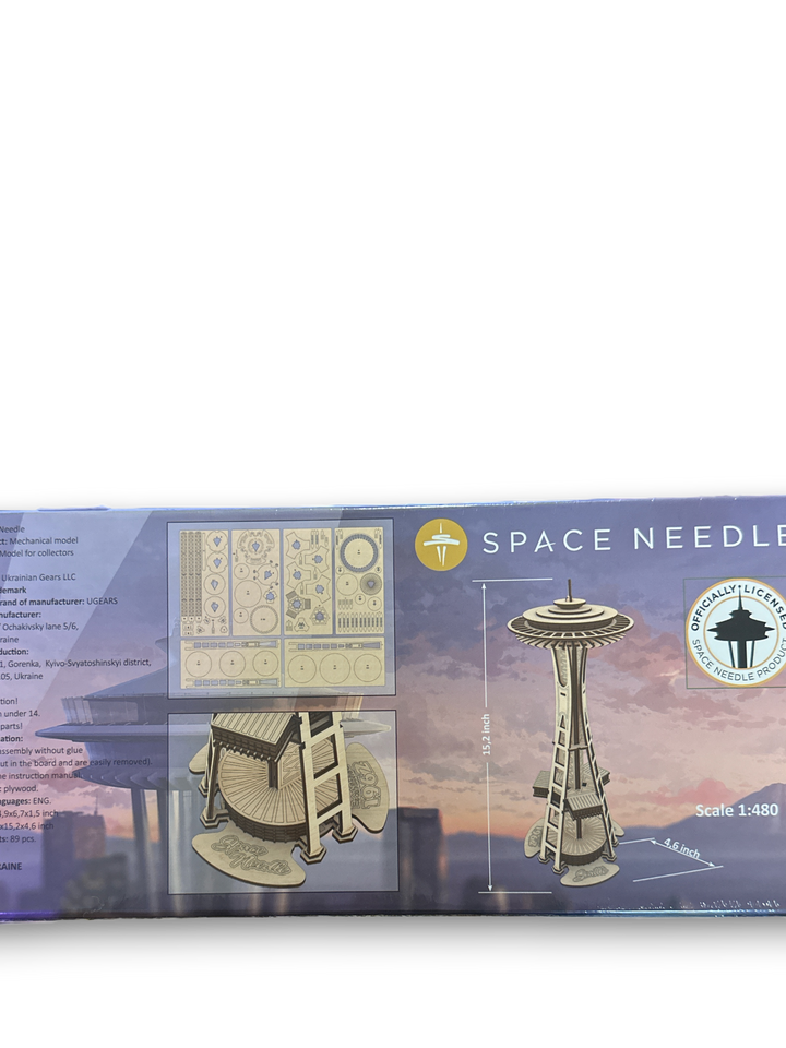 15" Laser Cut Wood Space Needle Puzzle