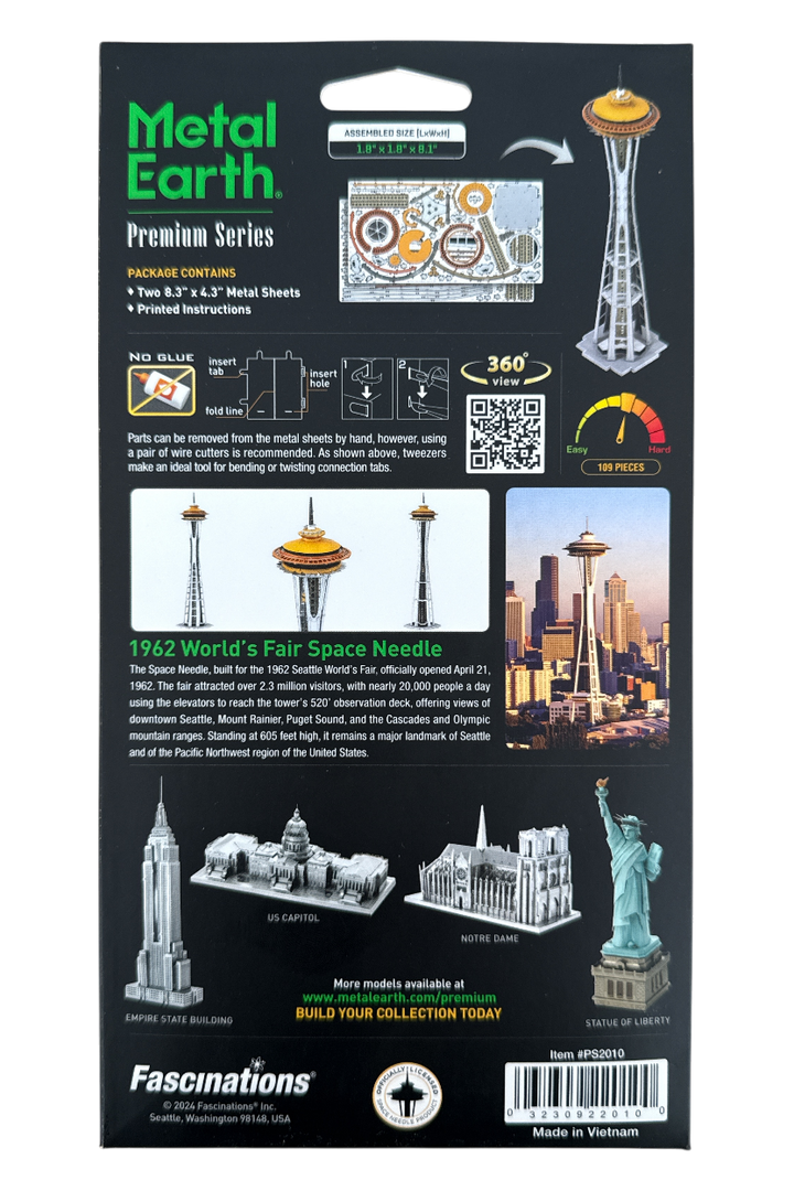 Metal Earth Premium Series 1962 World's Fair Space Needle Model Kit