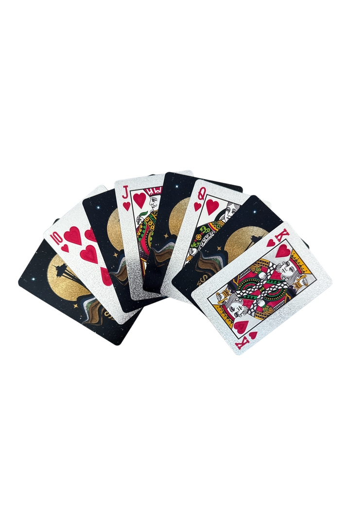 Seattle Space Needle Moon Night Foil Playing Cards