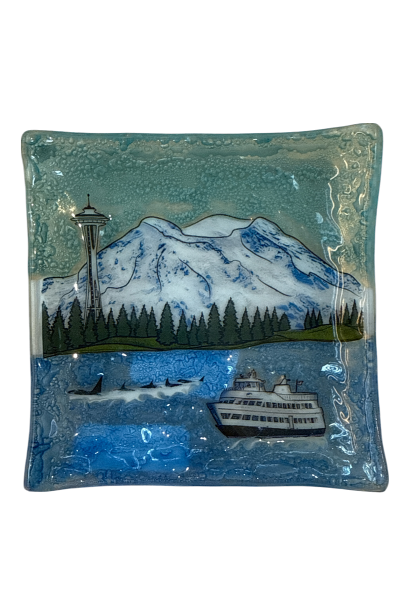 Decorative Glass Trinket Plates