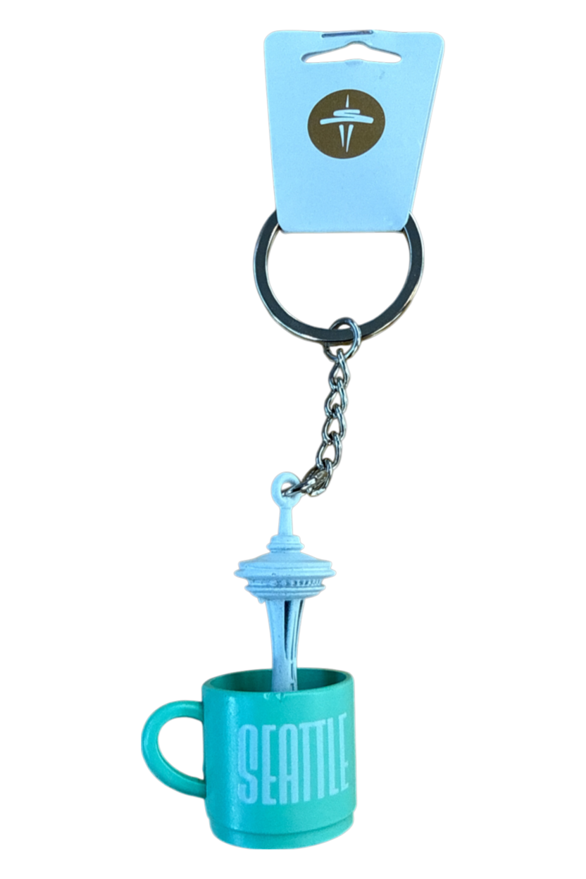 Space Needle In Mug Key Chain