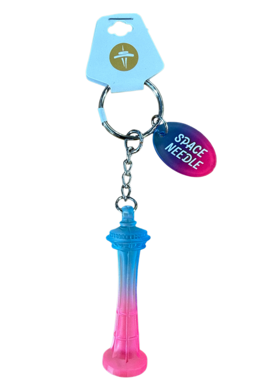 Plastic Space Needle Key Chain