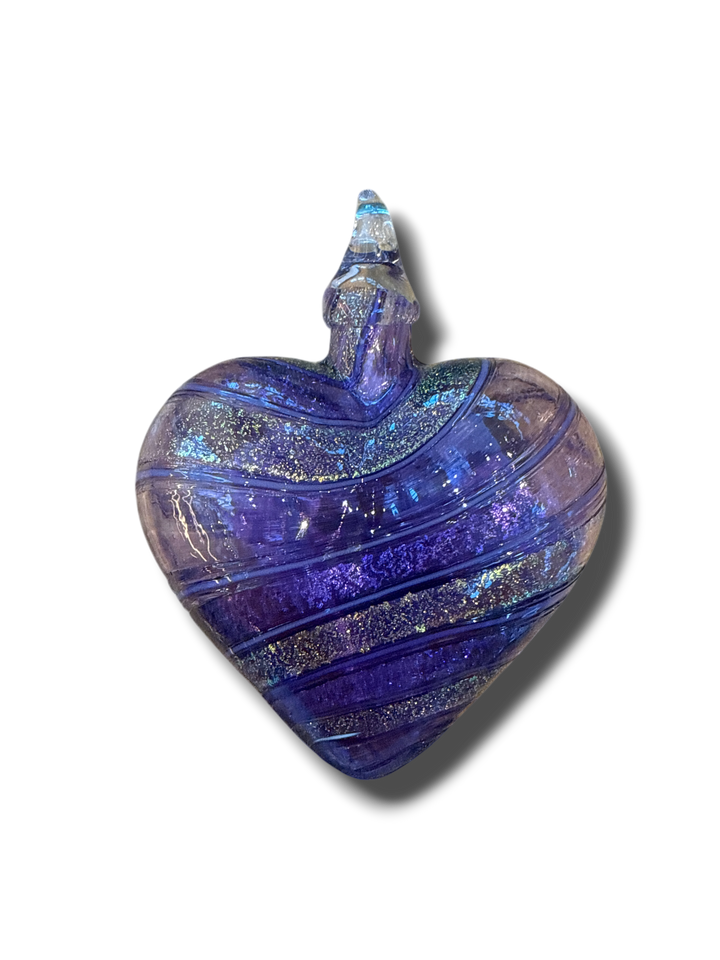 Handblown Glass Heart Ornaments