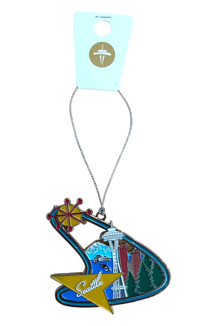 Retro Seattle Boomerang Ornament