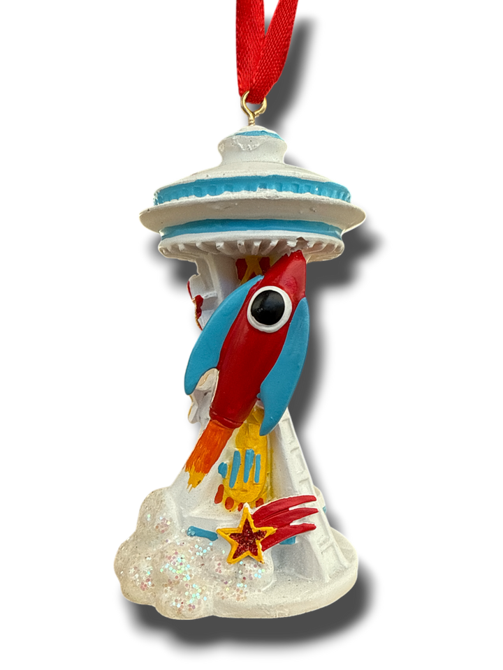 Rocket Blast Off Ornament