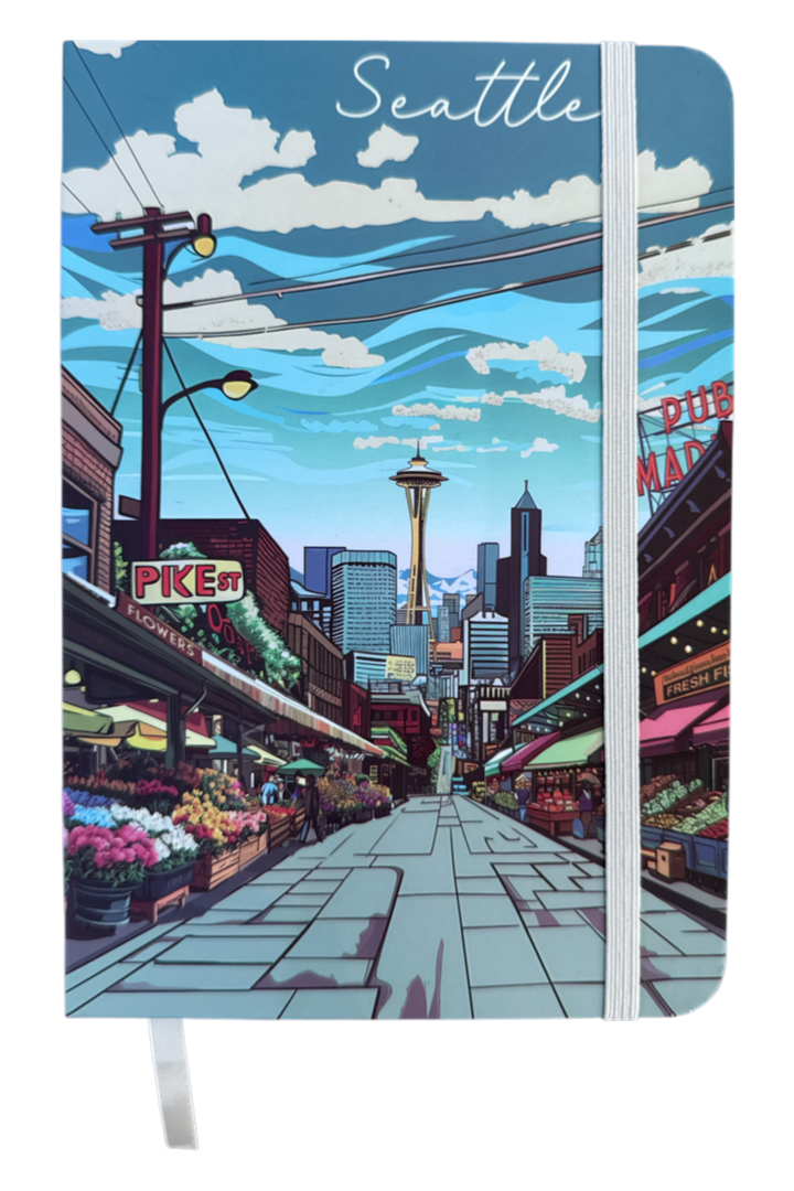 Seattle Market Notebook 7.5 x 5"