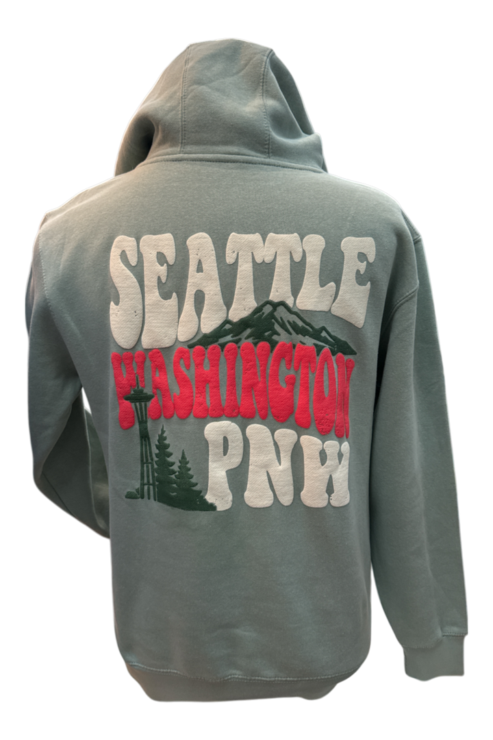Seattle Puffy Letters Hoodie