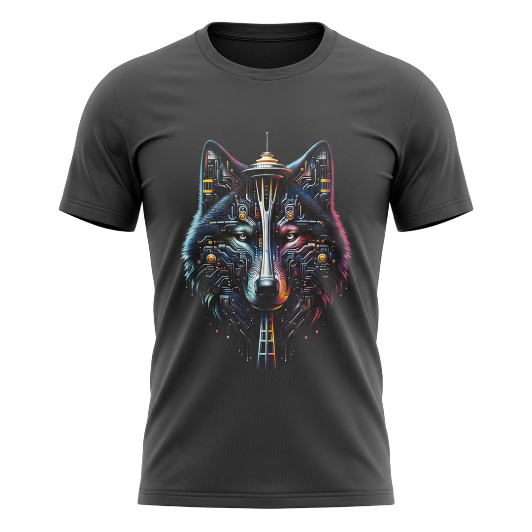 Seattle Space Needle Tech Wolf Tee