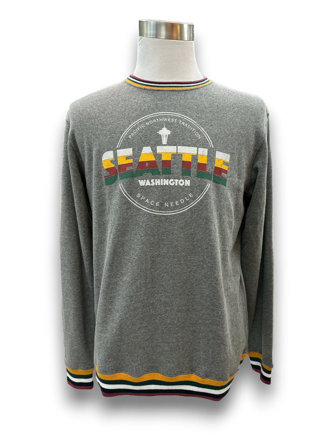 Seattle Stripe Crew Neck Sweatshirt