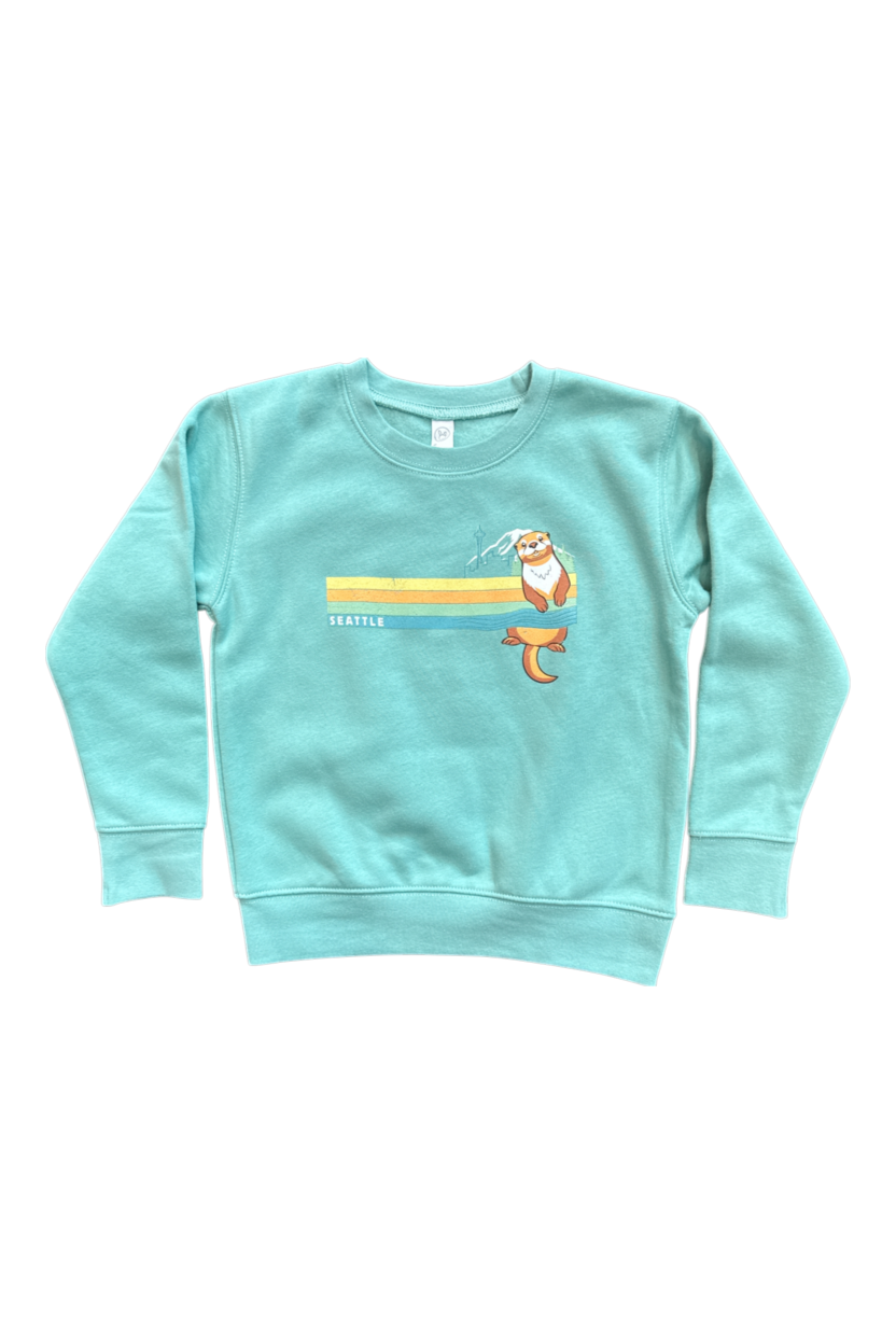 Toddler Youth Sunset Otter Crew Neck Sweatshirt