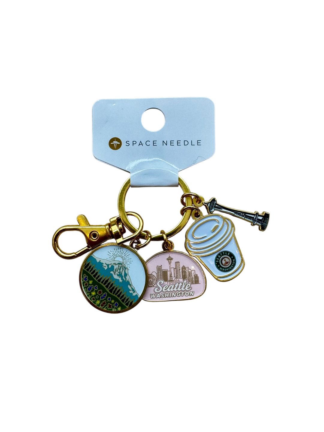 Chunky Charm Key Chain Gold