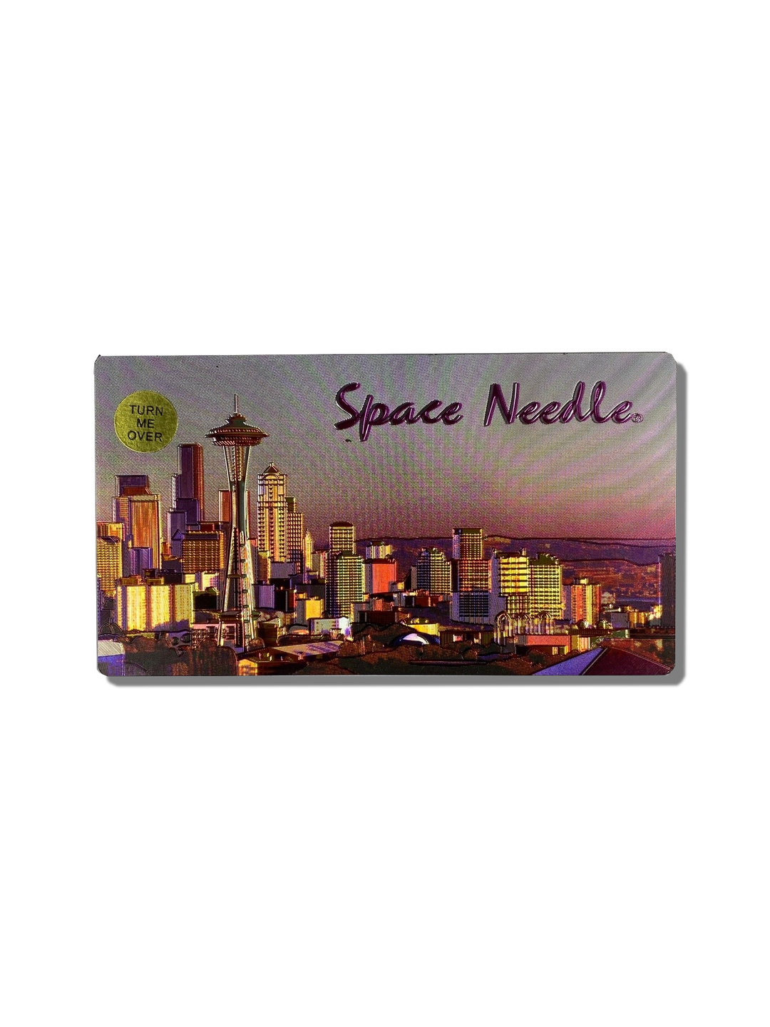 Seattle Skyline Double Sided Foil Magnet – SpaceBase Gift Shop