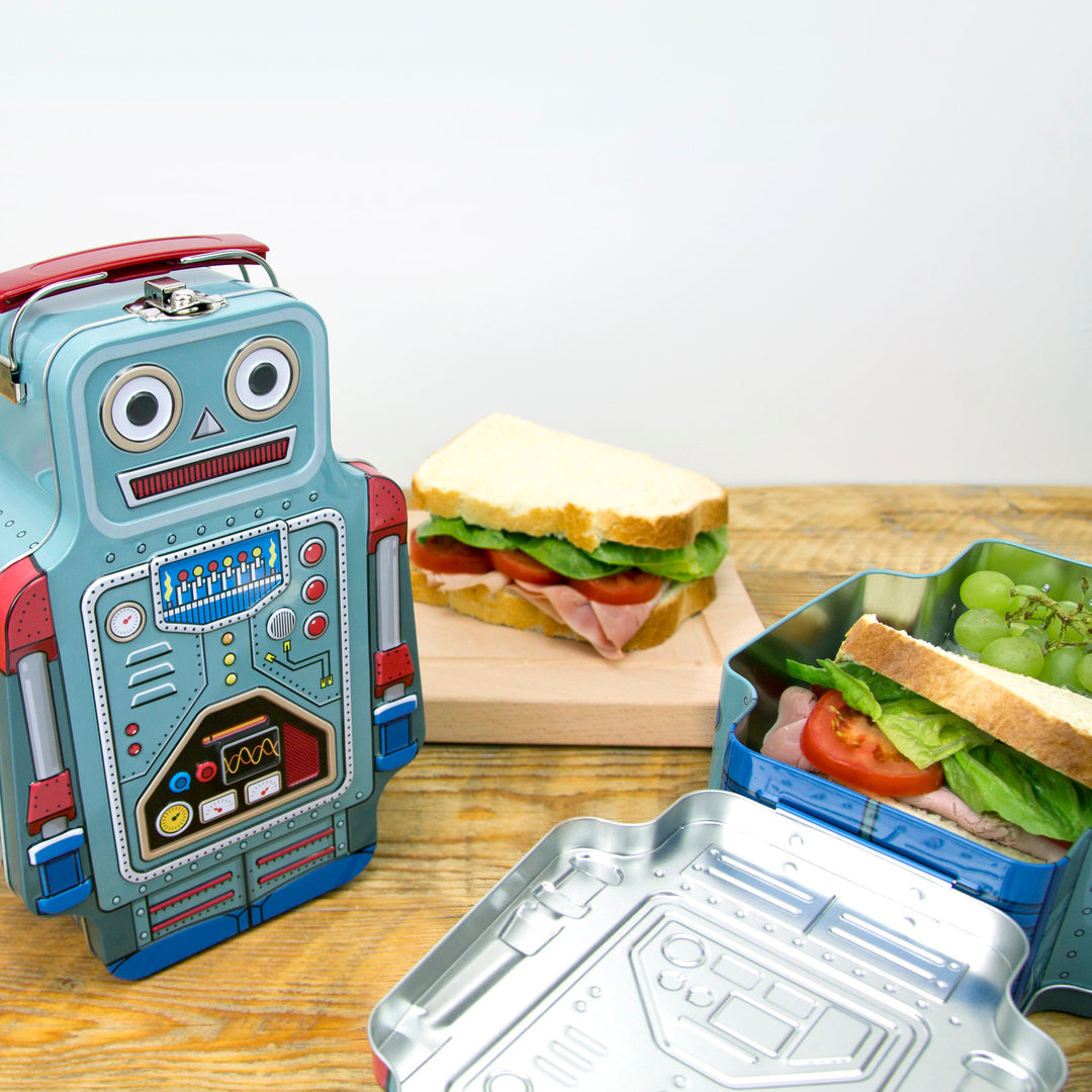 Retro Tin Robot Lunchbox