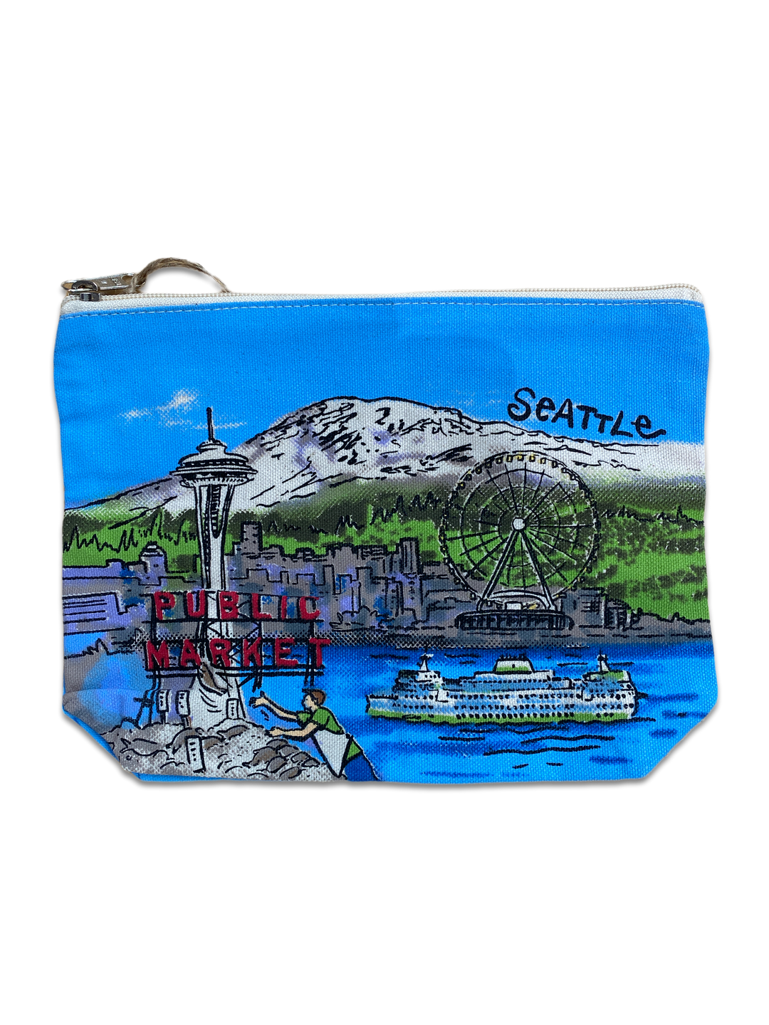 Space Needle Canvas Pouch