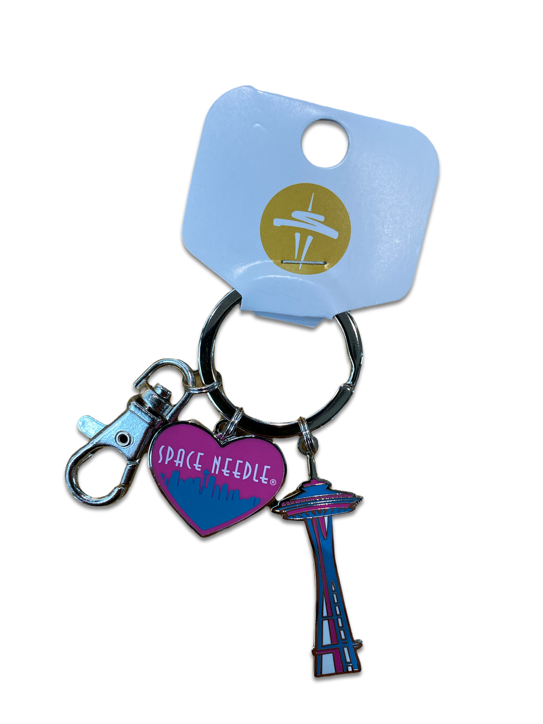 Space Needle with Heart Key Chain