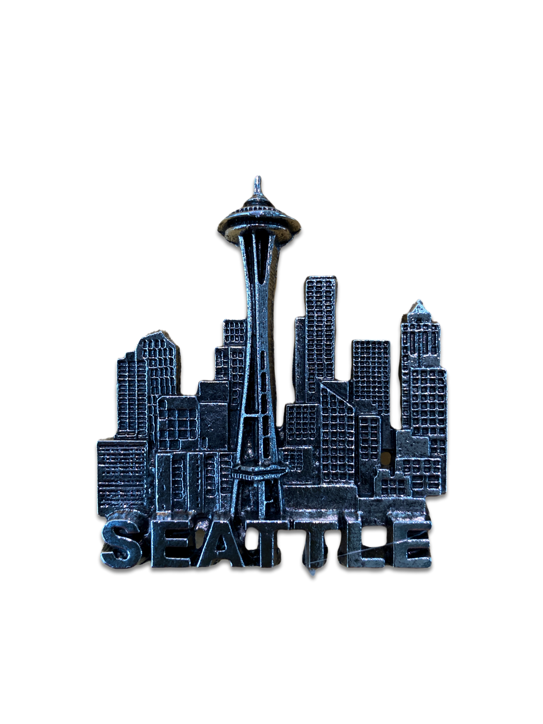 Seattle Skyline Pewter Magnet